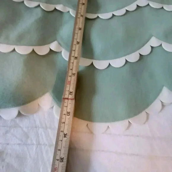 $1695 VIVETTA 3D EMBROIDERED BABY DOLL DRESS Sz 40 / S AquaMint Green - Picture 12 of 16